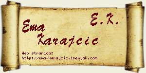 Ema Karajčić vizit kartica